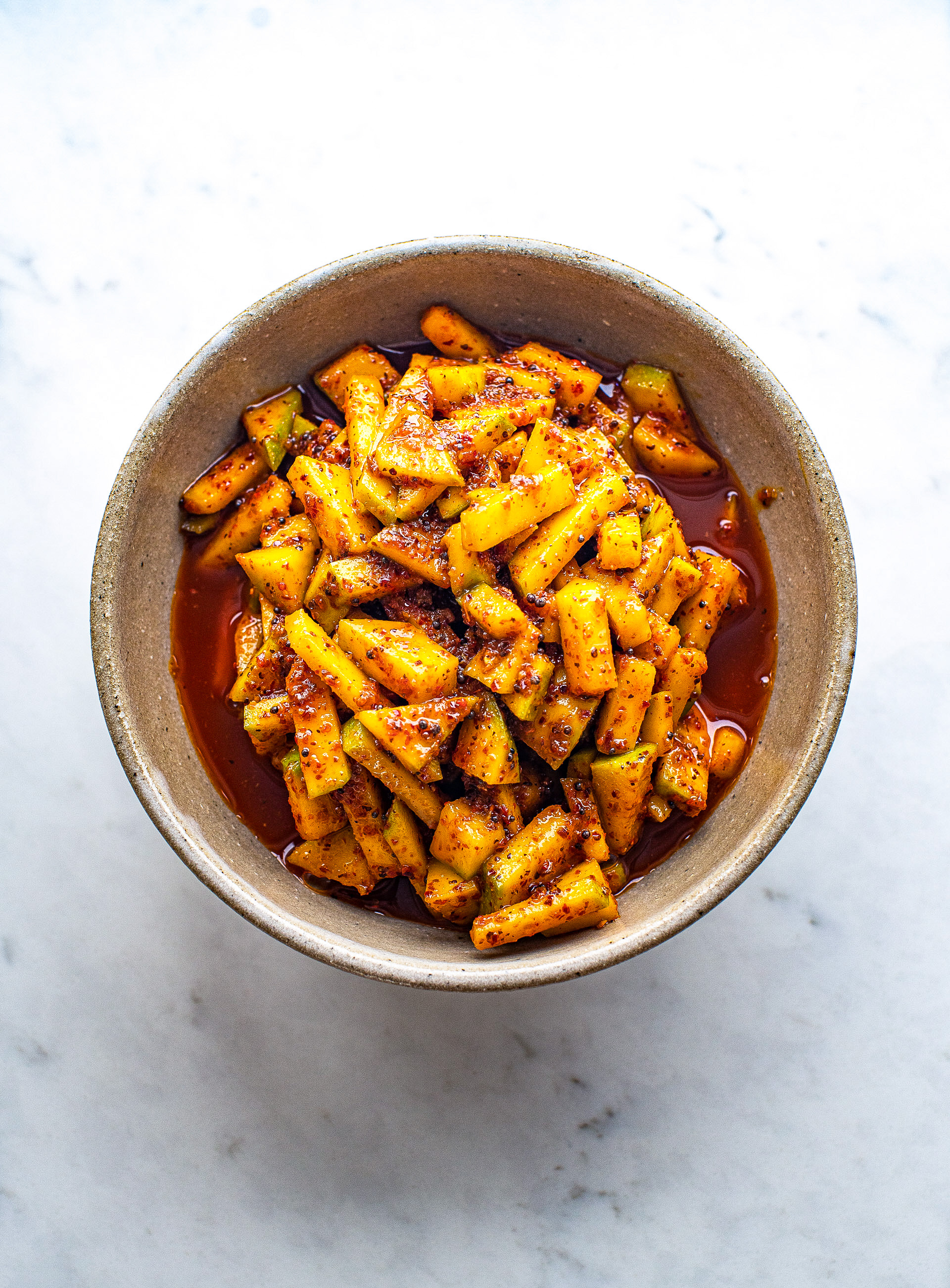 Spicy Raw Mango Quick Pickle